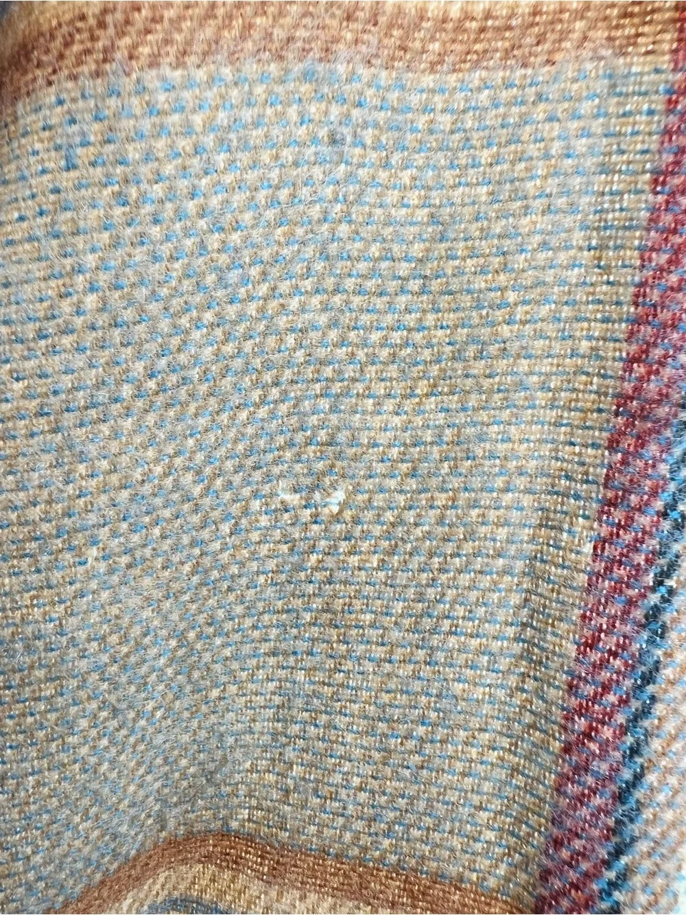 Vintage Burberry’s Yellow Plaid Lambswool Scarf